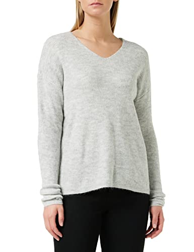 Only ONLCAMILLA V-Neck L/S Pullover KNT Noos Suter Pulver, Gris Claro, XS para Mujer