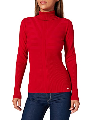 Morgan Jersey Fino Calibre de Manga Larga 212-metro Suéter pulóver, Rojo, S para Mujer