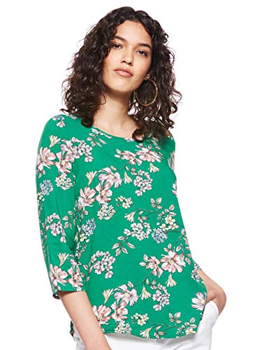 Only Onlnova 3/4 Sleeve Top 4 Wvn Camisa Manga Larga, Multicolor (Simply Green AOP: Green Flower), 40 (Talla del Fabricante: 38) para Mujer